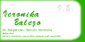 veronika balczo business card